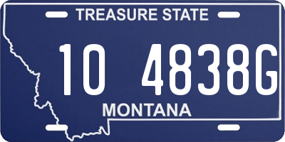 MT license plate 104838G