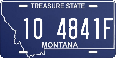 MT license plate 104841F