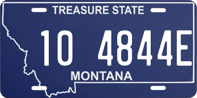 MT license plate 104844E