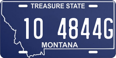 MT license plate 104844G