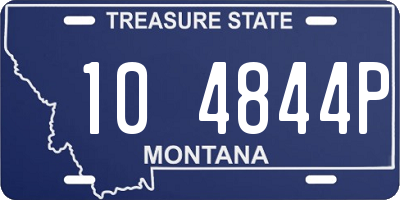 MT license plate 104844P