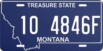 MT license plate 104846F