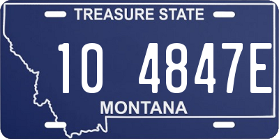 MT license plate 104847E