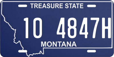 MT license plate 104847H