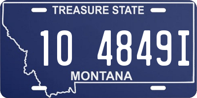 MT license plate 104849I