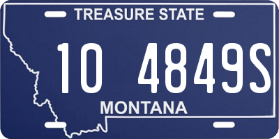 MT license plate 104849S