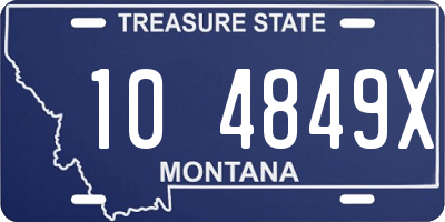 MT license plate 104849X