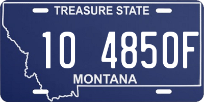 MT license plate 104850F