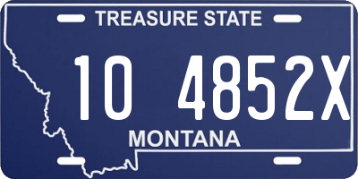 MT license plate 104852X