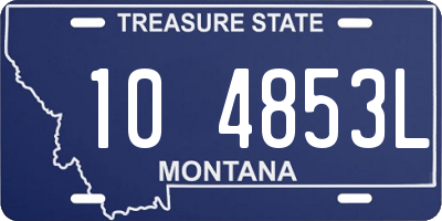 MT license plate 104853L