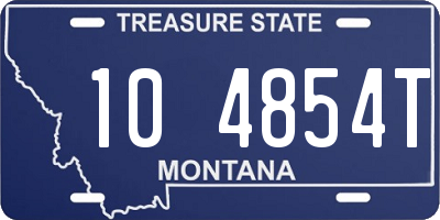 MT license plate 104854T