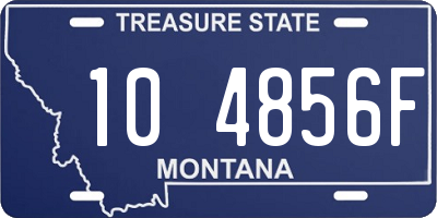 MT license plate 104856F