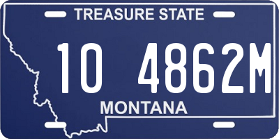 MT license plate 104862M