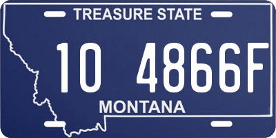 MT license plate 104866F