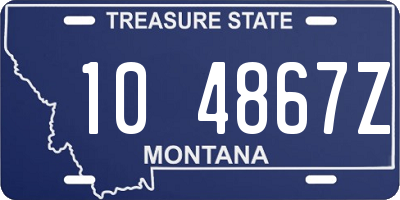 MT license plate 104867Z