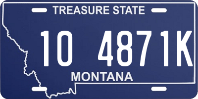 MT license plate 104871K