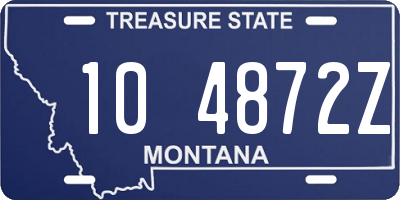 MT license plate 104872Z