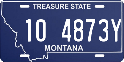 MT license plate 104873Y