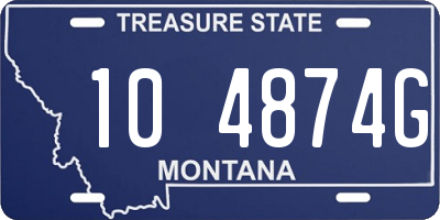 MT license plate 104874G