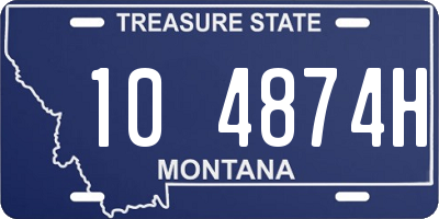 MT license plate 104874H