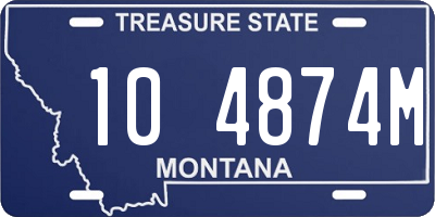 MT license plate 104874M