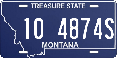 MT license plate 104874S