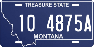 MT license plate 104875A