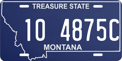 MT license plate 104875C