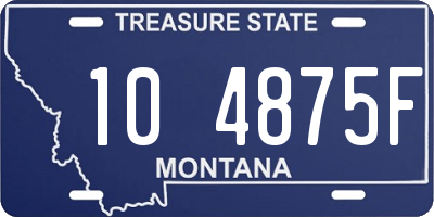 MT license plate 104875F