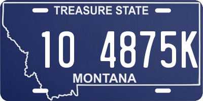 MT license plate 104875K