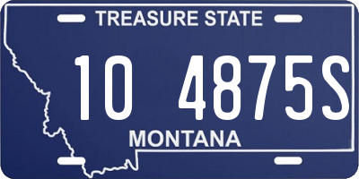 MT license plate 104875S