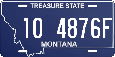 MT license plate 104876F