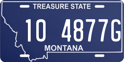 MT license plate 104877G