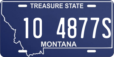 MT license plate 104877S