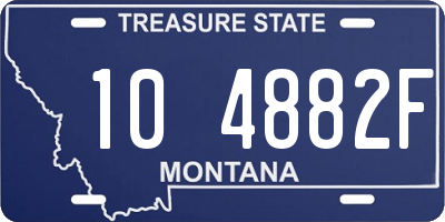 MT license plate 104882F