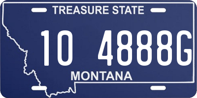 MT license plate 104888G