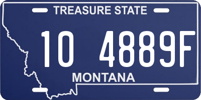 MT license plate 104889F