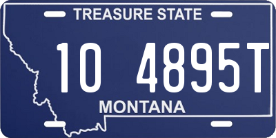 MT license plate 104895T