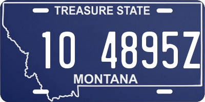 MT license plate 104895Z