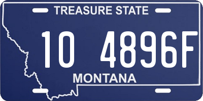 MT license plate 104896F