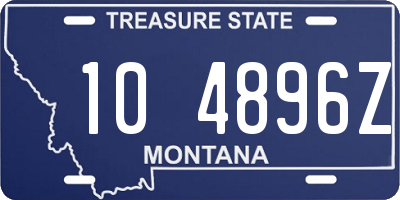 MT license plate 104896Z