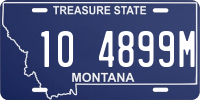 MT license plate 104899M