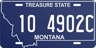 MT license plate 104902C