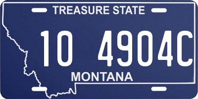 MT license plate 104904C