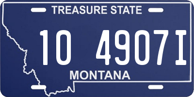 MT license plate 104907I