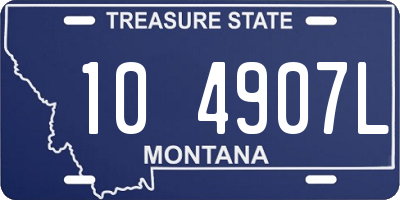 MT license plate 104907L