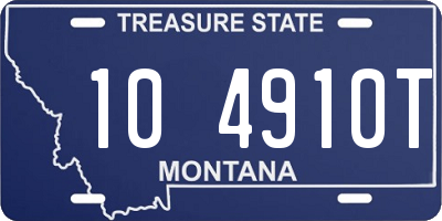 MT license plate 104910T