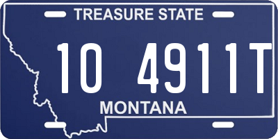 MT license plate 104911T