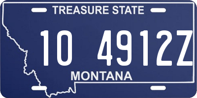 MT license plate 104912Z