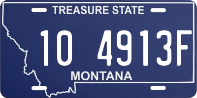 MT license plate 104913F